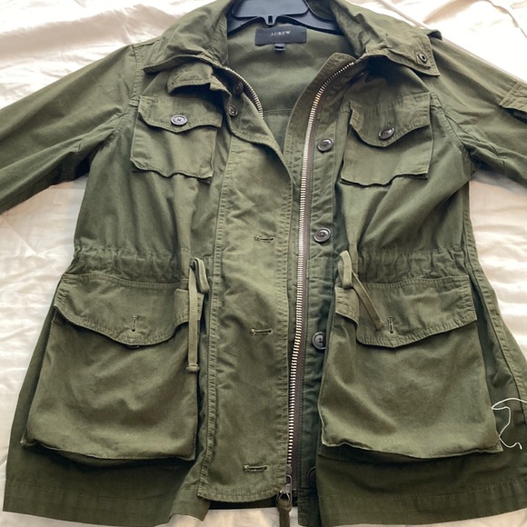 J. Crew Green Army-style Jacket, M - Picture 3 of 14